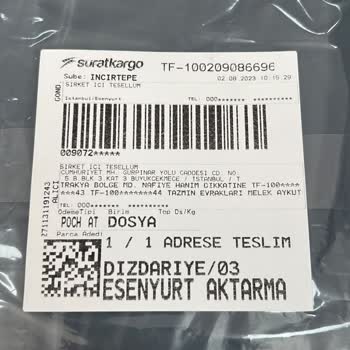 Sürat Kargo Satışını Yaptığım İki Adet Kargomu Kaybetti 2000 TL Değeri