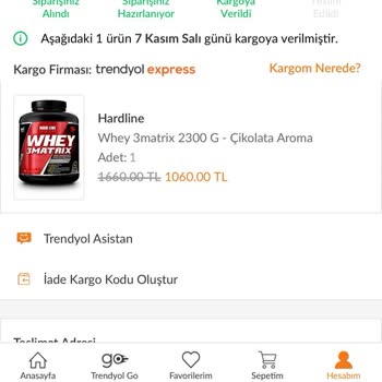 Trendyol Kargodayken İptal Edilen Ürün