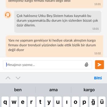 Trendyol Kargodayken İptal Edilen Ürün