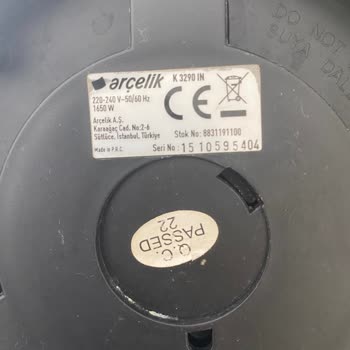 Arçelik Çay Makinesi Şikayetim