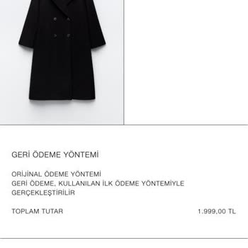 Zara Deposu İademi Teslim Aldığı Halde İade Yapmıyor