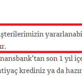 QNB Finansbank'ın %0 Faizli İhtiyaç Kredisinin Yanıltıcı Olması!