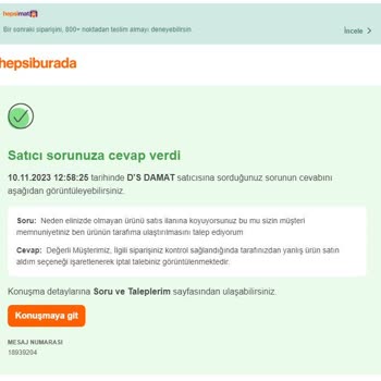 Hepsiburada Sipariş Verdiğim Ürünün İptali