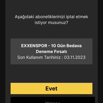 Exxen Haksız Abonelik Ücreti Alınması