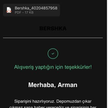 Bershka Firmasından Aldığım Ürünün 3 Aydır Ne Ürün Elime Ulaşmadı.