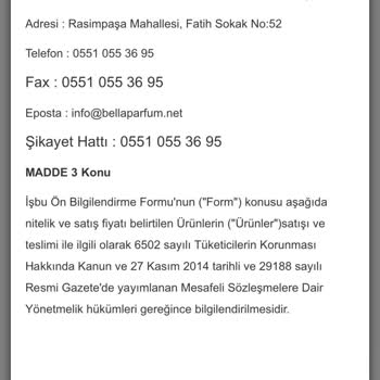Bellaparfum.net Ürünüm Kargoya Verilmedi