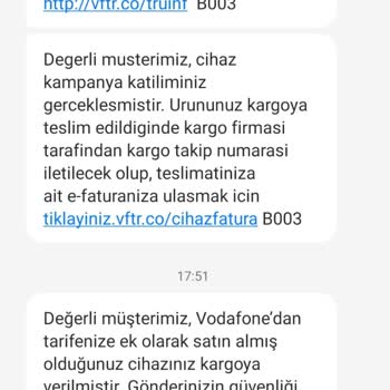 Vodafone Cihaz Aldım Gelmedi