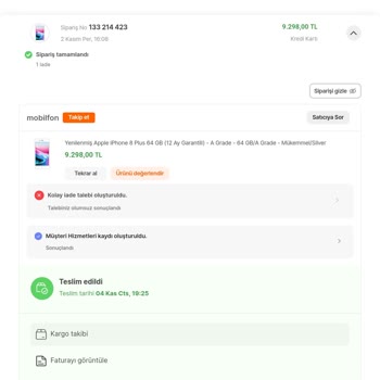 Mobilfon Teknoloji Kusurlu Ürün Satışı İadesi Hk.