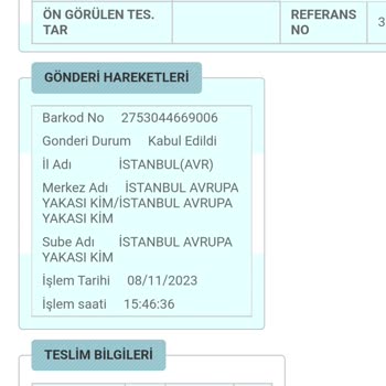 PTT Kargonun Güncelleme Yapmaması, Sisteme İşlememesi Ve Lakayıt Tavır