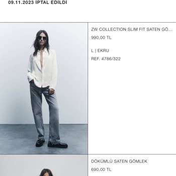 Zara Sebepsiz Online Alışverişimin İptali