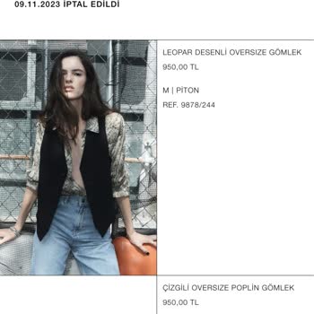Zara Sebepsiz Online Alışverişimin İptali