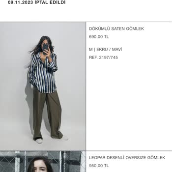 Zara Sebepsiz Online Alışverişimin İptali