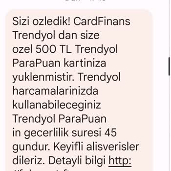 CardFinans 500 TL ParaPuan