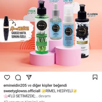 Sweetyglowssofficiall (Instagram) Bakim Ürünleri Aldım