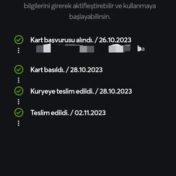 Papara Kartım Teslim Edilmedi