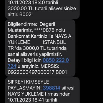 Nays Yükleme Sahte Site İle Para Çekimi Yapıldı