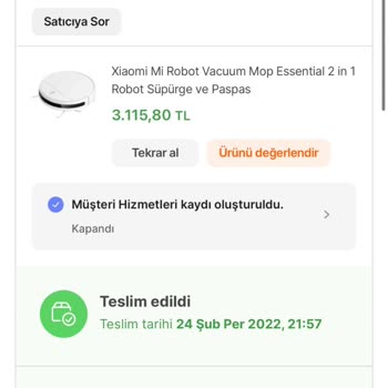 Hepsiburada Xiaomi Robot Süpürge Servis Sorunu!