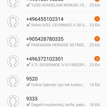 Türk Telekom'dan Alınan Hatta Bahis Mesajları Yağmuru