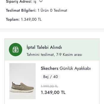 Boyner İndirimli Satın Aldığım Ürünü 1 Hafta Sonra İptal Etti