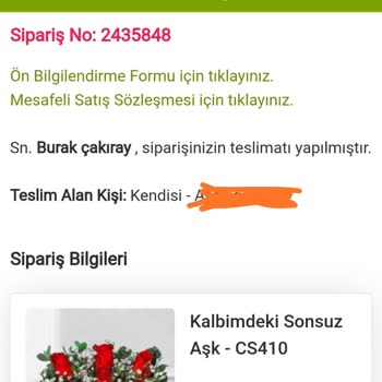Çiçek Market Görselle Aynı Olmayan Çiçek