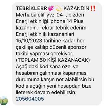 Cekilismodum (Instagram) Vaat Edilen İPhone Ödül Hayal Kırıklığı