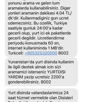 Turkcell Türkiye'de Yurt Dışı Tanımlama Paketi Yaptı İptal Etmiyor