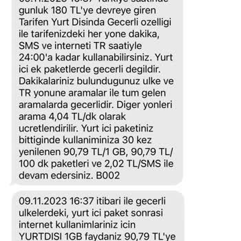 Turkcell Türkiye'de Yurt Dışı Tanımlama Paketi Yaptı İptal Etmiyor