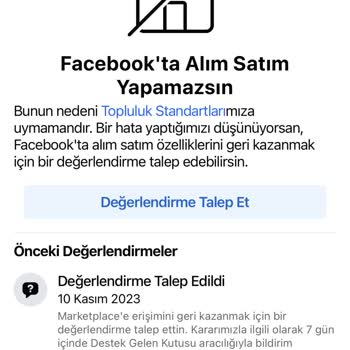 Facebook Marketplace Sayfasına Ürün Yüklenememesi