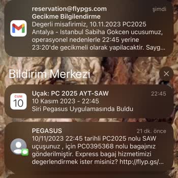 Her Hafta Yaşanan Pegasus Uçuş Gecikmeleri, Rötarlar