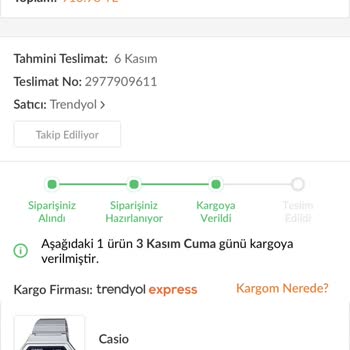 Trendyol Hızlı Kargolu Ürünü Gelmemesi