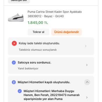 Hepsiburada Dan Aldığım Puma Ayakkabının Sahte Çıkması