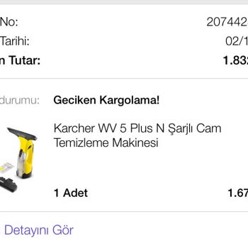 N11 Sitesi Üzerinden Aldığım Karcher Robotum9. Günde Hala Kargolanmadı