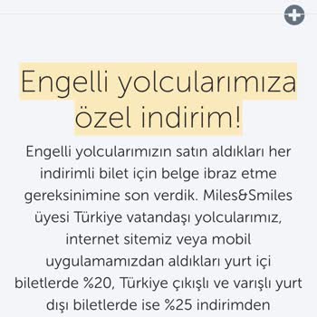 THY Engelli İndirim Yalanı