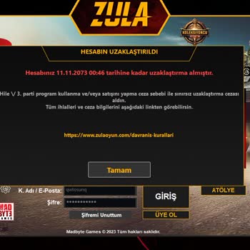 Zula Hile Açmadığım Halde Ban Yedim