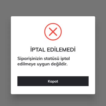 DeFacto Siparişimi İptal Edemiyorum?