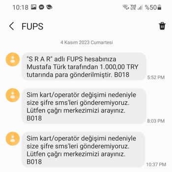 Fups  Uygulamaya Giremiyorum, Sim Kart SMS Giremiyorum