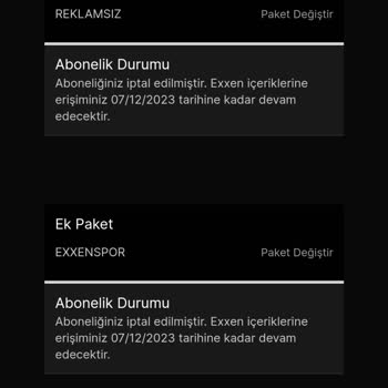 Exxen Üyeliğimi İptal Edemiyorum