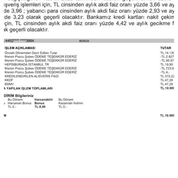 TEB Bankası Haksız Ücret Kesintisi