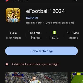Samsung Galaxy A13e Efootball İnmiyor?
