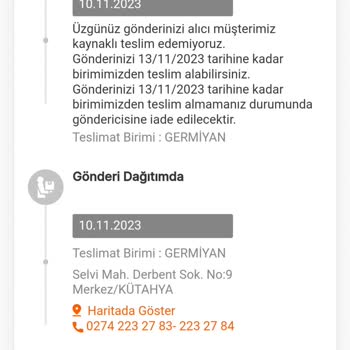 MNG Kargo Germiyan Şubesi Teslimat Yapmaması