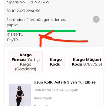 Tuba Butik Ücret İademi 15 İş Günü Geçmesine Rağmen Yapmadı.