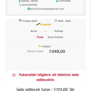 İDO Sefer İptali Ve Mağduriyetim