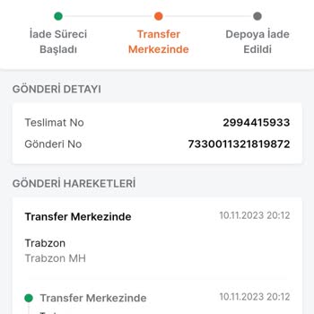 Trendyol Bilgim Dışında İade İşlemi