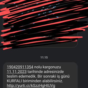 Yurtiçi Kargo Teslim Edilmeyen Kargo