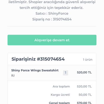 Shiny Force Siparişim Neden Gelmiyor?