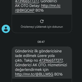 MNG Kargo Akyazı Şubesi Kargomun Teslim Edilmemesi