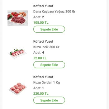 Köfteci Yusuf Eksik Ürün Fazla Para Alımı