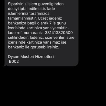 Dyson Güvenlik Açığı, Sipariş İptali Ve 1 Ürüne 3 Ürün Ödemesi Alması