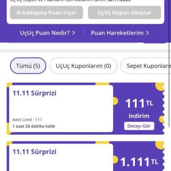 N11 11.11 İndirim Kuponu Süresinde Kullandırılmadan Siliniyor