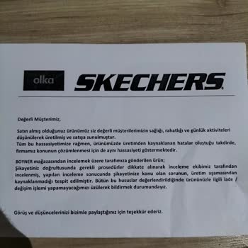 Skechers Ayakkabı Hatalı Üretim